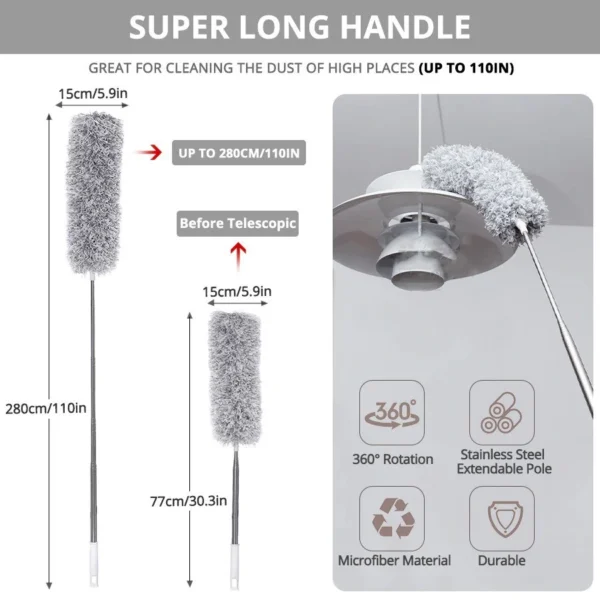 Bendable Microfiber Duster 280cm