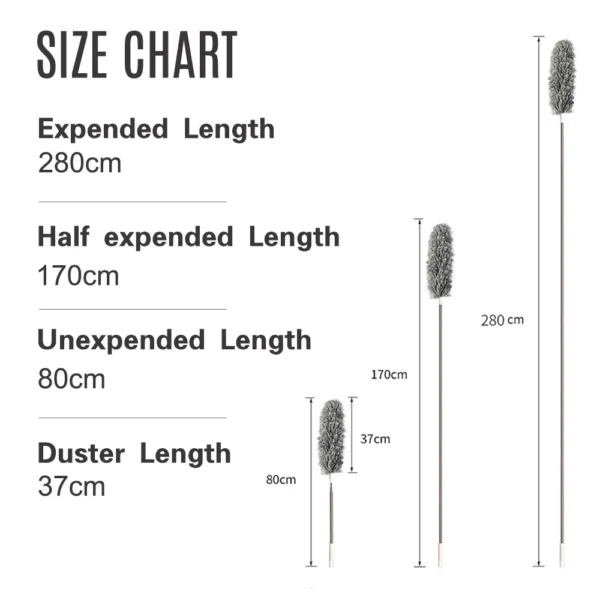 Extendable Microfiber Feather Duster 280cm