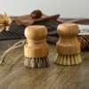 Bamboo Dish Scrub Brush with Soap Dish