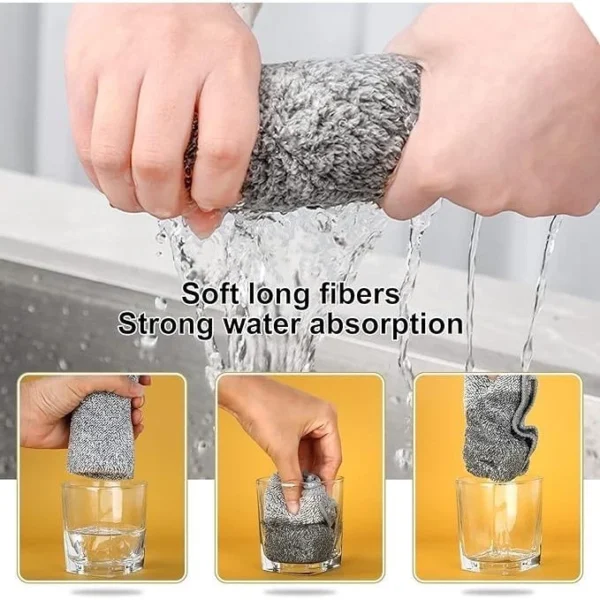 Bamboo Charcoal Kitchen Dish Cloth