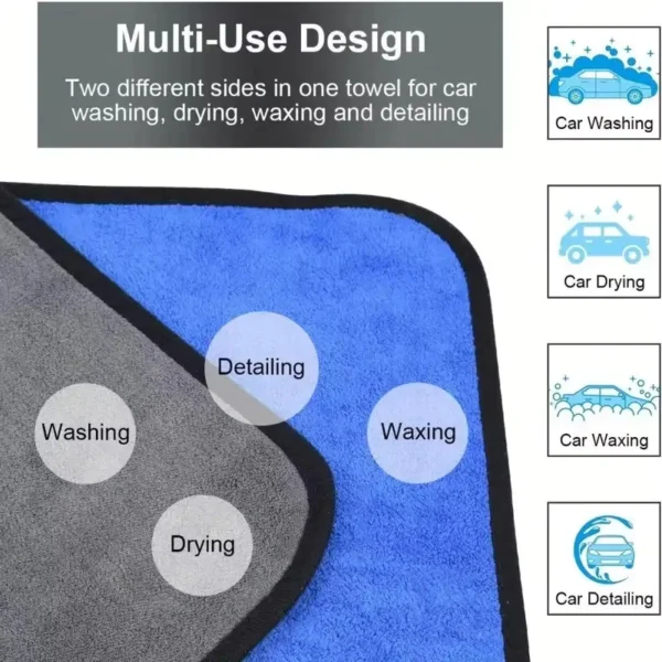Double Layer Microfiber Car Washing Towel